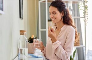 Woman Taking Vitamins