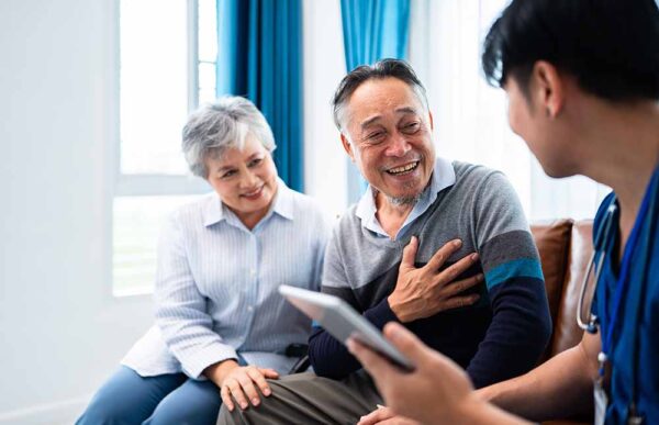 Asian Couple Sitting Test Results