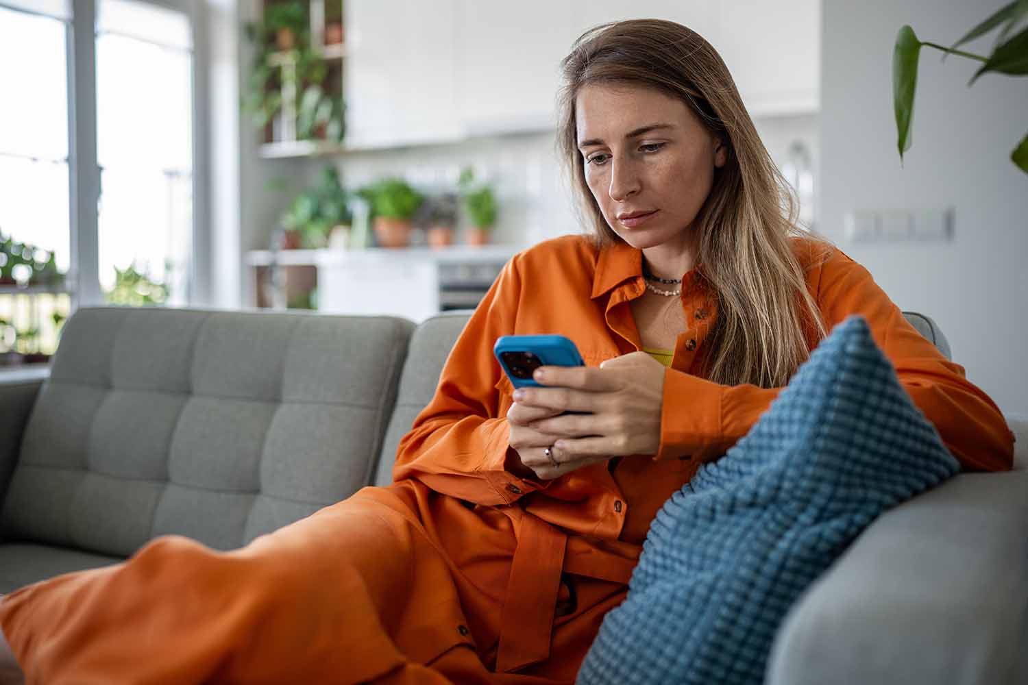Woman Ordering Lab Tests From Phone